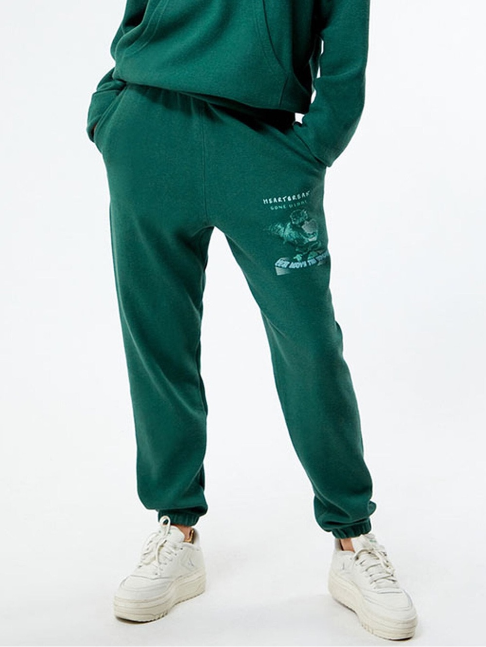 Boys Lie‎ Heartbreak Gone Viral Green Graphic Sweatpants Joggers Size S Like New